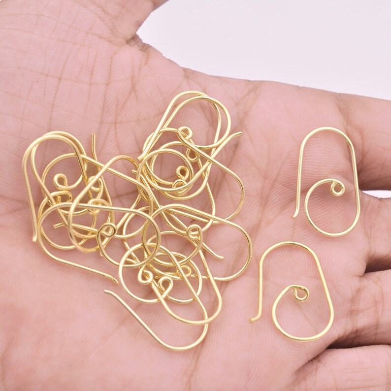 Gold Plated French Ear Wire Hooks - 22mm