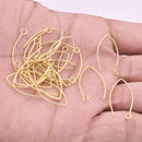 Real Gold Plated French Ear Wire Fish Hook - 23mm