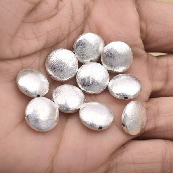 Silver Plated 12mm Saucer Spacer Beads