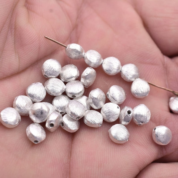 Silver Plated 6mm Saucer Spacer Beads