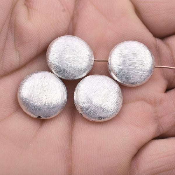 Silver Plated 16mm Saucer Spacer Beads