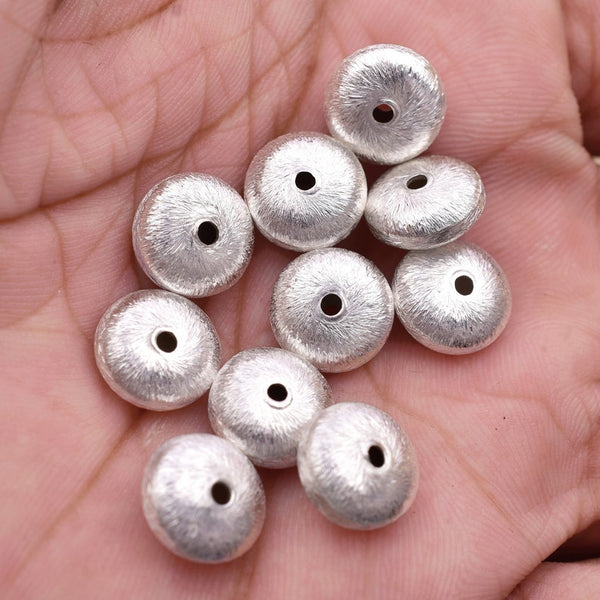Silver Plated 10mm Saucer Spacer Beads
