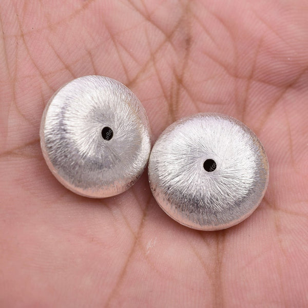 Silver Plated 18mm Saucer Spacer Beads