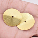 Gold Plated Wavy Disc Spacer Beads - 32mm