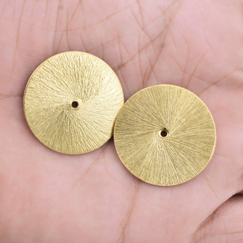 Gold Plated Heishi Flat Disc Spacer Beads - 28mm