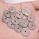 Black Gunmetal Plated Heishi Flat Disc Spacer Beads - 14mm