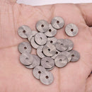 Black Gunmetal Plated Heishi Flat Disc Spacer Beads - 10mm