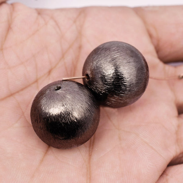 20mm Black Gunmetal Plated Round Spacer Beads