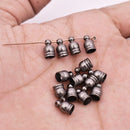 Black Gunmetal Plated Temple Cord End Caps