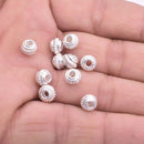 7mm Silver Plated Bali Spacer Beads