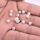 6mm Silver Plated Bali Spacer Beads