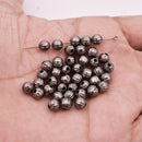 Black Gunmetal Plated 5mm Corrugated Ball Spacer Beads