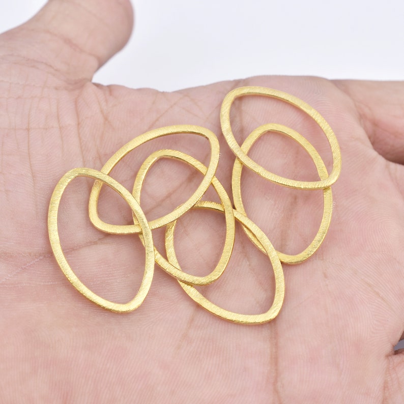 Gold Plated Eye Shape Connector Link Charms