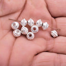 7mm Silver Plated Bali Spacer Beads