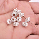 9mm Silver Plated Coil Shape Bali Beads