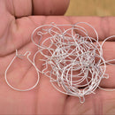 Silver Plated Kidney Ear Wire French Hooks - 32mm