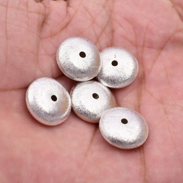 Silver Plated 12mm Saucer Spacer Beads