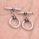 Antique Silver Plated Toggle T Bar Clasps - 16x13mm