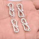 Silver Plated Bali  S Hook Clasps