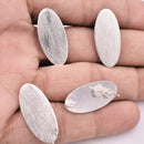 Silver Plated Oval Earring Studs