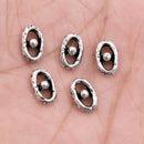 Artisan Silver Plated Jewelry Connector links - 10x9mm / 5 pieces
