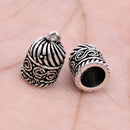 Antique Silver Plated Bali Kumihimo End Caps