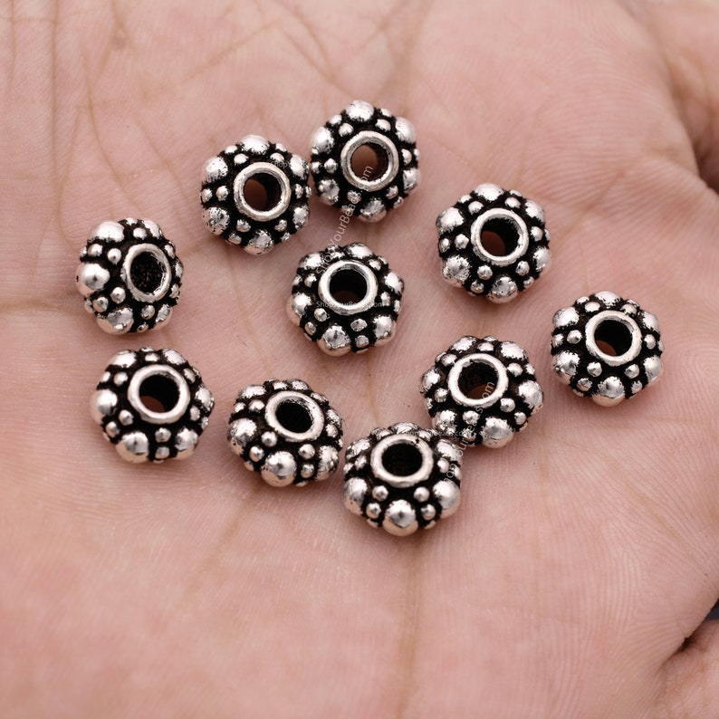 Antique  Silver Bali Spacer Beads 10mm -10pcs