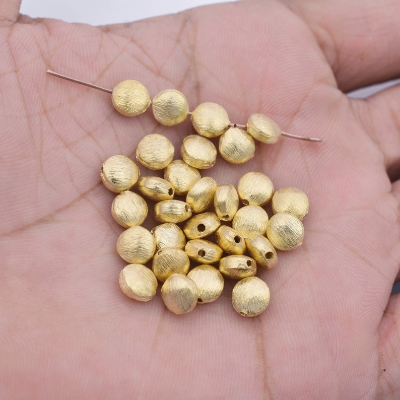 Gold Plated 6mm Saucer Spacer Beads