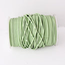 2mm Leather Cord - Mint Green - Round - Indian Leather - Wrap Bracelet Making Findings - Antique Color Natural Dye