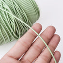 2mm Leather Cord - Mint Green - Round - Indian Leather - Wrap Bracelet Making Findings - Antique Color Natural Dye