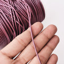2mm Metallic Mauve Pink Purple Leather Cord - Round - Premium Quality - Indian Leather Jewelry - Wrap Bracelet Making Findings - Lead Free