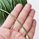 2mm Metallic Green Leather Cord - Round - Premium Quality - Indian Leather - Wrap Bracelet Making Findings Lead Free - Necklace Making