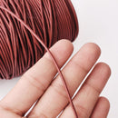 2mm Leather Cord - Dark Red Color - Round - Indian Leather - Wrap Bracelet Making Findings