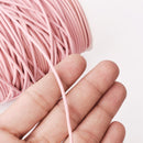 2mm Leather Cord - Baby Pink Color - Round - Indian Leather - Wrap Bracelet Making Findings