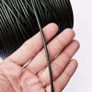 3mm Metallic Forrest Green Leather Cord - Round - Premium Quality - Indian Leather - Wrap Bracelet Making Findings - Necklace Making