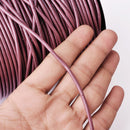 3mm Metallic Mauve Pink Purple Leather Cord - Round - Premium Quality - Indian Leather Jewelry - Wrap Bracelet Making Findings - Lead Free