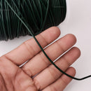 2mm Metallic Forrest Green Leather Cord - Round - Premium Quality - Indian Leather - Wrap Bracelet Making Findings - Necklace Making