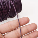 1.5mm Berry Metallic Purple Leather Cord  Round
