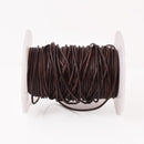 1.5mm Leather Cord - Dark Distress Brown - Round - Matt Finish