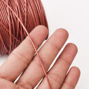 1.5mm Metallic Red Leather Cord - Round