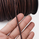 3mm Distressed Brown Leather Cord - Round - Matt Finish - Indian Leather - Wrap Bracelet Making Findings - Antique Color - Natural Dye