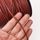 3mm Leather Cord - Dark Red Color - Round - Indian Leather - Wrap Bracelet Making Findings