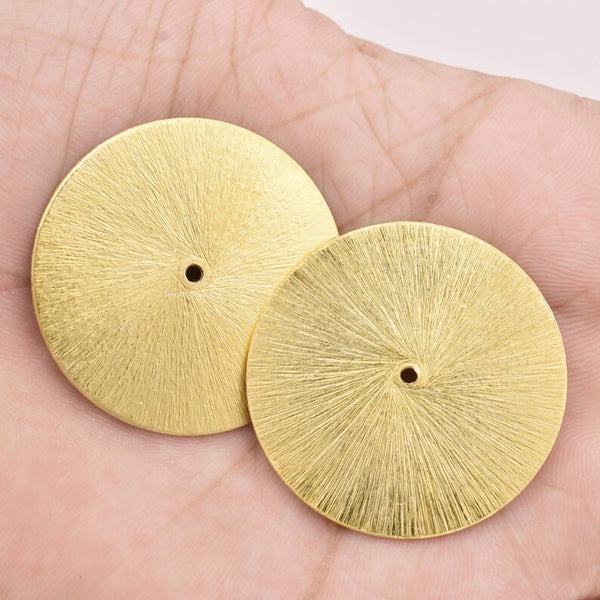 Gold Plated Heishi Flat Disc Spacer Beads - 35mm