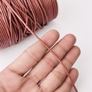 2mm Metallic Red Leather Cord - Round - Premium Quality - Indian Leather - Wrap Bracelet Making Findings - Lead Free - Necklace Making