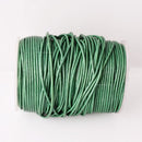 2mm Metallic Leaf Green Leather Cord - Round - Premium Quality - Indian Leather - Wrap Bracelet Making Findings Lead Free - Necklace Making