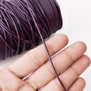 2mm Berry Metallic Purple Leather Cord - Round - Premium Quality - Indian Leather - Wrap Bracelet Making Findings - Lead Free Jewelry Making