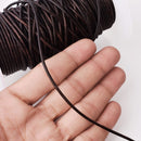 2mm Leather Cord - Dark Distress Brown - Round - Matt Finish - Indian Leather - Wrap Bracelet Making Findings - Antique Color Natural Dye