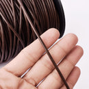 3mm Natural Tan Brown Leather Cord - Round - Premium Quality - Indian Leather - Wrap Bracelet Making Findings - Lead Free - Necklace Making