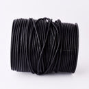 3mm Natural Black Leather Cord - Round - Premium Quality - Indian Leather - Wrap Bracelet Making Findings - Lead Free - Necklace Making