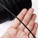 3mm Natural Black Leather Cord - Round - Premium Quality - Indian Leather - Wrap Bracelet Making Findings - Lead Free - Necklace Making